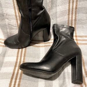 Black high heel boots size 7.5